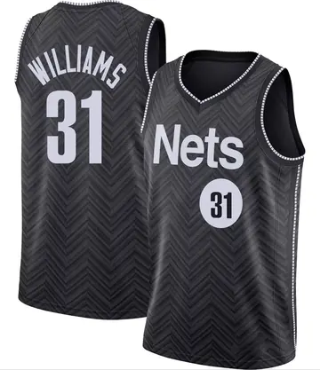 Brooklyn Nets Alondes Williams 2020/21 Jersey - Earned Edition - Youth Swingman Black