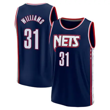 Brooklyn Nets Alondes Williams 2021/22 Replica City Edition Jersey - Youth Fast Break Navy