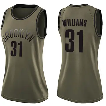 Brooklyn Nets Alondes Williams Salute to Service Jersey - Women's Swingman Green