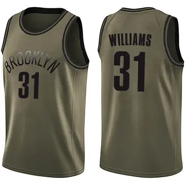 Brooklyn Nets Alondes Williams Salute to Service Jersey - Youth Swingman Green