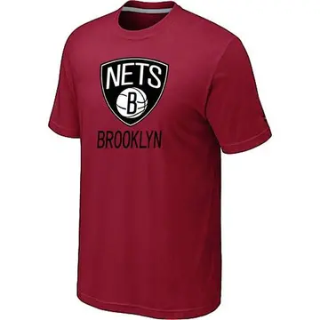 Brooklyn Nets Big & Tall Primary Logo T-Shirt - - Men's Red