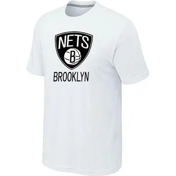 Brooklyn Nets Big & Tall Primary Logo T-Shirt - - Men's White