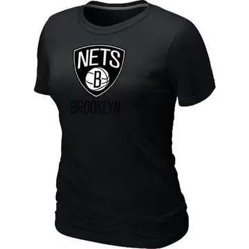 Brooklyn Nets Big & Tall Primary Logo T-Shirt - - Women's Black