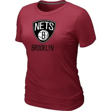 Brooklyn Nets Big & Tall Primary Logo T-Shirt - - Women's Red