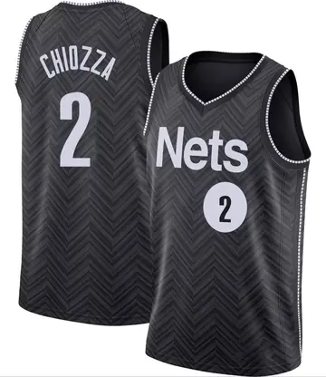 Brooklyn Nets Chris Chiozza 2020/21 Jersey - Earned Edition - Men's Swingman Black