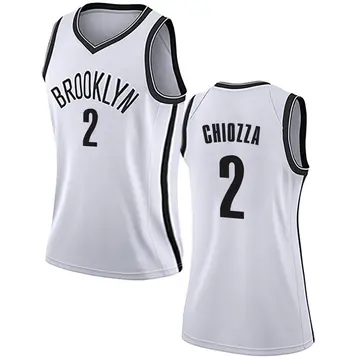 Brooklyn Nets Chris Chiozza Jersey - Association Edition - Women's Swingman White
