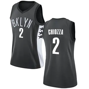 Brooklyn Nets Chris Chiozza Jersey - Statement Edition - Women's Swingman Gray
