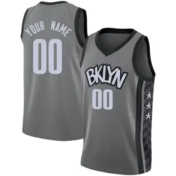 Brooklyn Nets Custom 2020/21 Jersey - Statement Edition - Men's Swingman Gray