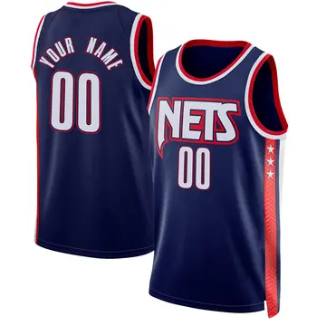 Brooklyn Nets Custom 2021/22 City Edition Jersey - Men's Swingman Navy