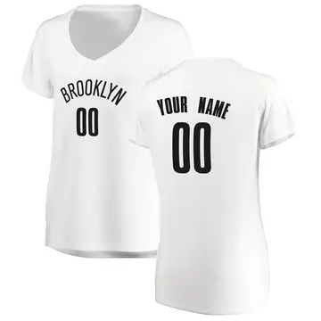 Brooklyn Nets Custom Jersey - Association Edition - Women's Fast Break White