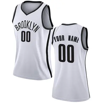 Brooklyn Nets Custom Jersey - Association Edition - Women's Swingman White