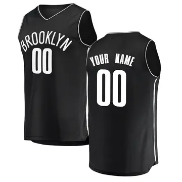 Brooklyn Nets Custom Jersey - Icon Edition - Men's Fast Break Black