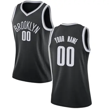 Brooklyn Nets Custom Jersey - Icon Edition - Women's Swingman Black