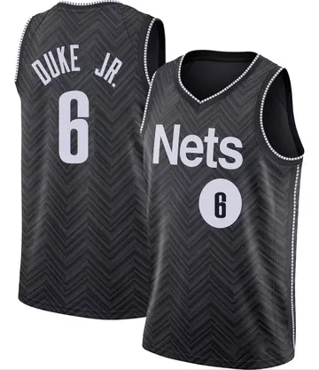 Brooklyn Nets David Duke Jr. 2020/21 Jersey - Earned Edition - Men's Swingman Black