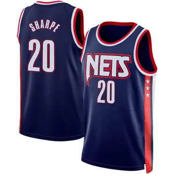 Brooklyn Nets Day'Ron Sharpe 2021/22 City Edition Jersey - Men's Swingman Navy
