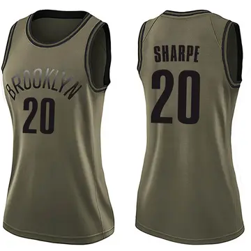 Brooklyn Nets Day'Ron Sharpe Salute to Service Jersey - Women's Swingman Green