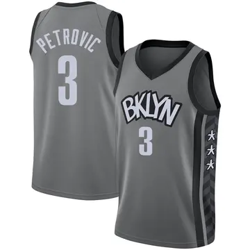 Brooklyn Nets Drazen Petrovic 2020/21 Jersey - Statement Edition - Men's Swingman Gray