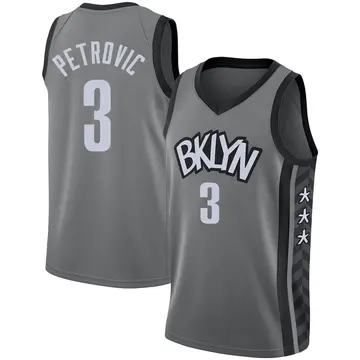 Brooklyn Nets Drazen Petrovic 2020/21 Jersey - Statement Edition - Youth Swingman Gray