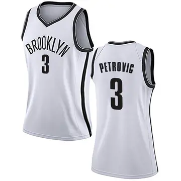 Brooklyn Nets Drazen Petrovic Jersey - Association Edition - Women's Swingman White