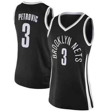 Brooklyn Nets Drazen Petrovic Jersey - City Edition - Women's Swingman Black