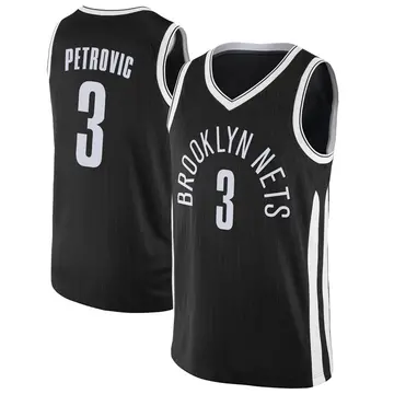 Brooklyn Nets Drazen Petrovic Jersey - City Edition - Youth Swingman Black
