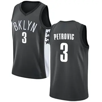 Brooklyn Nets Drazen Petrovic Jersey - Statement Edition - Youth Swingman Gray