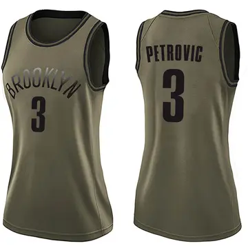 Brooklyn Nets Drazen Petrovic Salute to Service Jersey - Women's Swingman Green