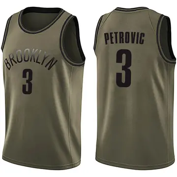 Brooklyn Nets Drazen Petrovic Salute to Service Jersey - Youth Swingman Green