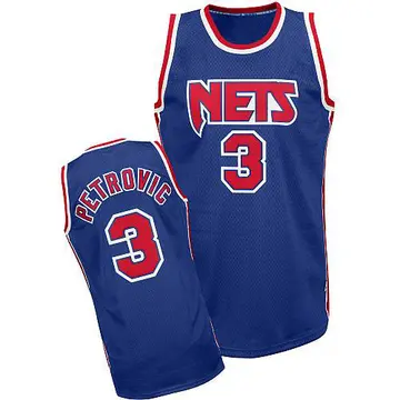 Brooklyn Nets Drazen Petrovic Throwback Jersey - Men's Swingman Blue