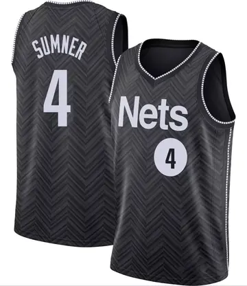 Brooklyn Nets Edmond Sumner 2020/21 Jersey - Earned Edition - Men's Swingman Black