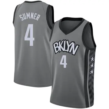 Brooklyn Nets Edmond Sumner 2020/21 Jersey - Statement Edition - Men's Swingman Gray