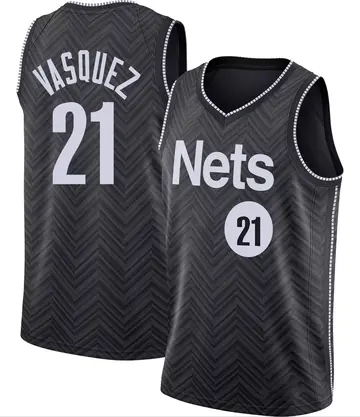 Brooklyn Nets Greivis Vasquez 2020/21 Jersey - Earned Edition - Men's Swingman Black