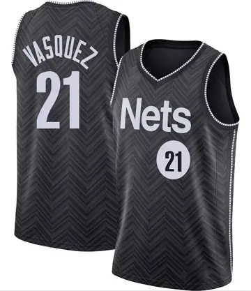 Brooklyn Nets Greivis Vasquez 2020/21 Jersey - Earned Edition - Youth Swingman Black