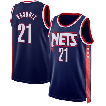 Brooklyn Nets Greivis Vasquez 2021/22 City Edition Jersey - Youth Swingman Navy