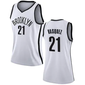 Brooklyn Nets Greivis Vasquez Jersey - Association Edition - Women's Swingman White