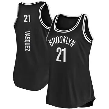 Brooklyn Nets Greivis Vasquez Tank Jersey - Icon Edition - Women's Fast Break Black