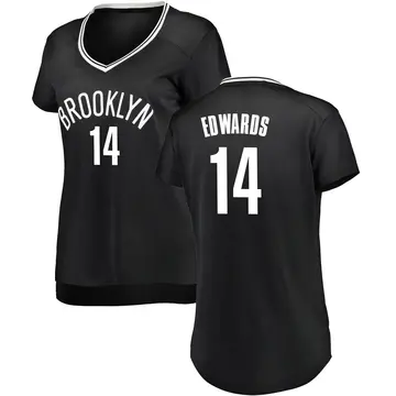 Brooklyn Nets Kessler Edwards Jersey - Icon Edition - Women's Fast Break Black