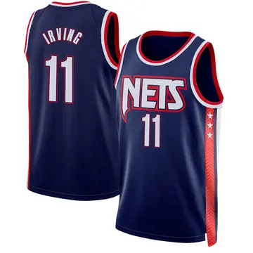Brooklyn Nets Kyrie Irving 2021/22 City Edition Jersey - Men's Swingman Navy