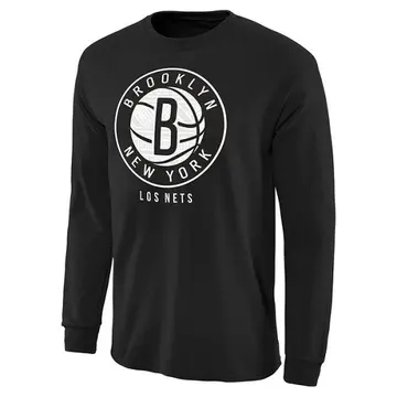 Brooklyn Nets Noches Enebea Long Sleeve T-Shirt - - Men's Black