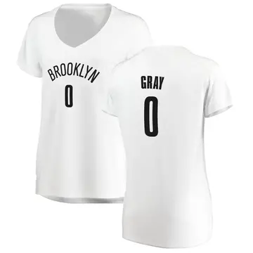 Brooklyn Nets RaiQuan Gray Jersey - Association Edition - Women's Fast Break White