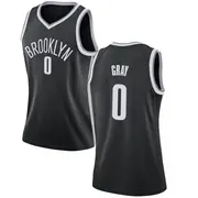 Brooklyn Nets RaiQuan Gray Jersey - Icon Edition - Women's Swingman Black