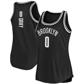 Brooklyn Nets RaiQuan Gray Tank Jersey - Icon Edition - Women's Fast Break Black