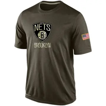 Brooklyn Nets Salute To Service KO Performance Dri-FIT T-Shirt - Men's Olive