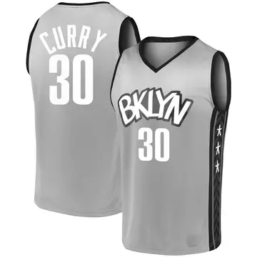 Brooklyn Nets Seth Curry 2019/20 Jersey - Statement Edition - Youth Fast Break Gray
