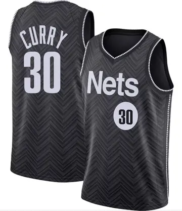 Brooklyn Nets Seth Curry 2020/21 Jersey - Earned Edition - Men's Swingman Black