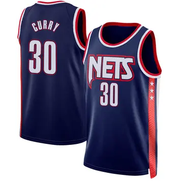 Brooklyn Nets Seth Curry 2021/22 City Edition Jersey - Youth Swingman Navy