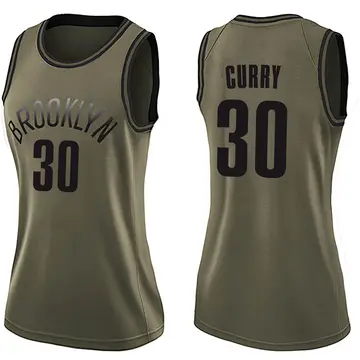 Brooklyn Nets Seth Curry Salute to Service Jersey - Women's Swingman Green