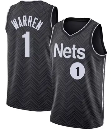 Brooklyn Nets T.J. Warren 2020/21 Jersey - Earned Edition - Youth Swingman Black