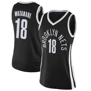 Brooklyn Nets Yuta Watanabe Jersey - City Edition - Women's Swingman Black