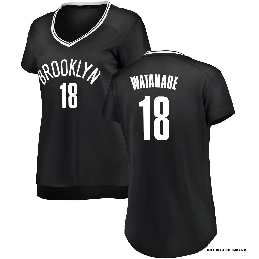 Brooklyn Nets Yuta Watanabe Jersey - Icon Edition - Women's Fast Break Black
